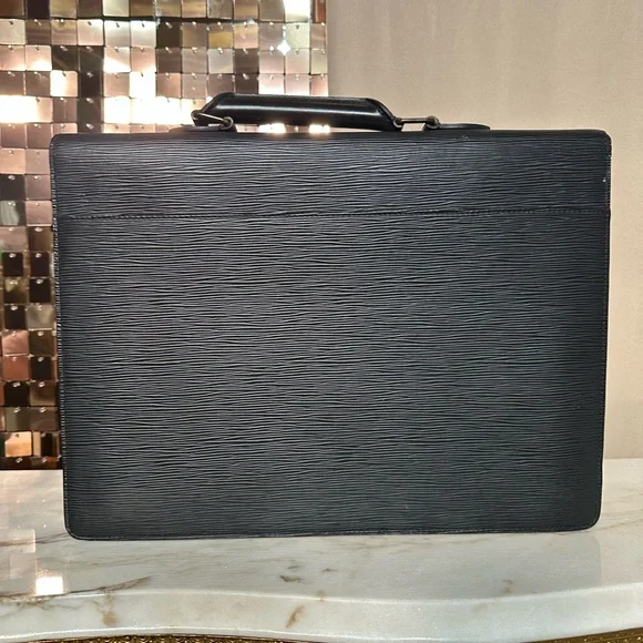 Louis Vuitton Black Epi Serviette Metis Vintage Briefcase - Picture 4 of 9